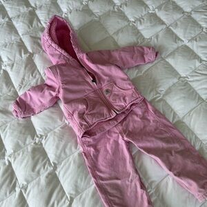 Carhartt Pink Fleece Toddler Jacket & Bib Overalls
